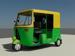 三轮汽车3D模型设计